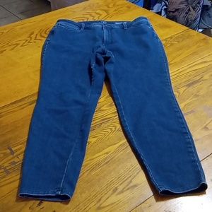 J.Jill WOMENS JEANS 14 DENIM Pants Preowned BLUE Faded Work High Rise Leggings